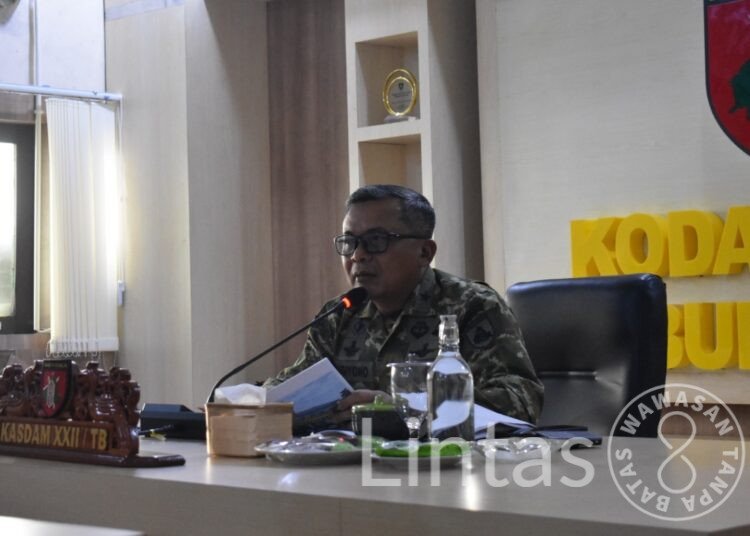 KASDAM XXII/TB PIMPIN RAKOR PENGEMBANGAN KIZIPUR 6 MENJADI DENZIPUR 16/WBS